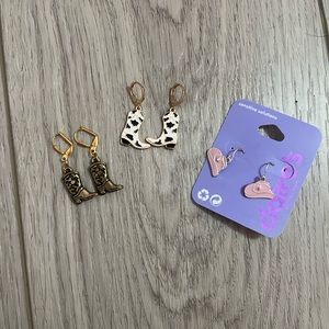 Western Cowboy Boots and Hat Earrings (4)